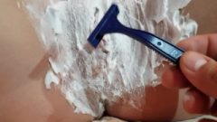 Shaved Pussy And Rubbing To Clit
