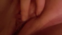 Freshly Shaven Pussy Play With Close-up Clit Rub And Loud Moaning Orgasm