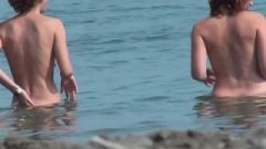 Shaved Pussy Nudist Females Voyeur HD Beach
