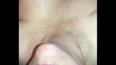 Jizz On My Face And Breasts While I Rub My Shaved Twat – Nasty Solo Wife