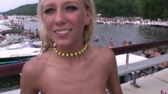 University Whores Show Freshly Shaved Fanny At Party Cove
