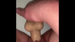 Rubber Toy Play In Shower With Shaven Twat